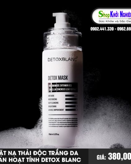 Mặt nạ thải độc trắng da than hoạt tính Detox Blanc